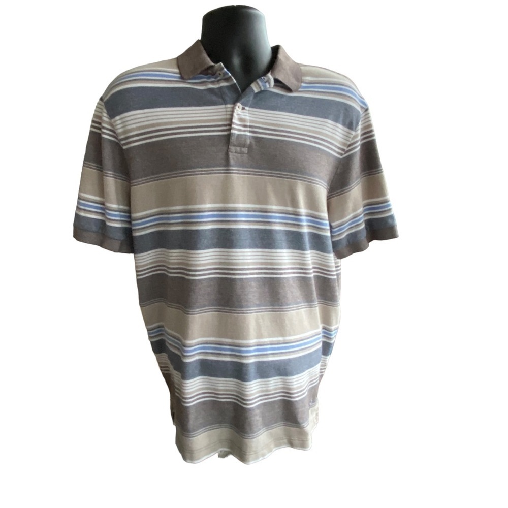 CREMIEUX Classics Stripe Polo Shirt Size Large